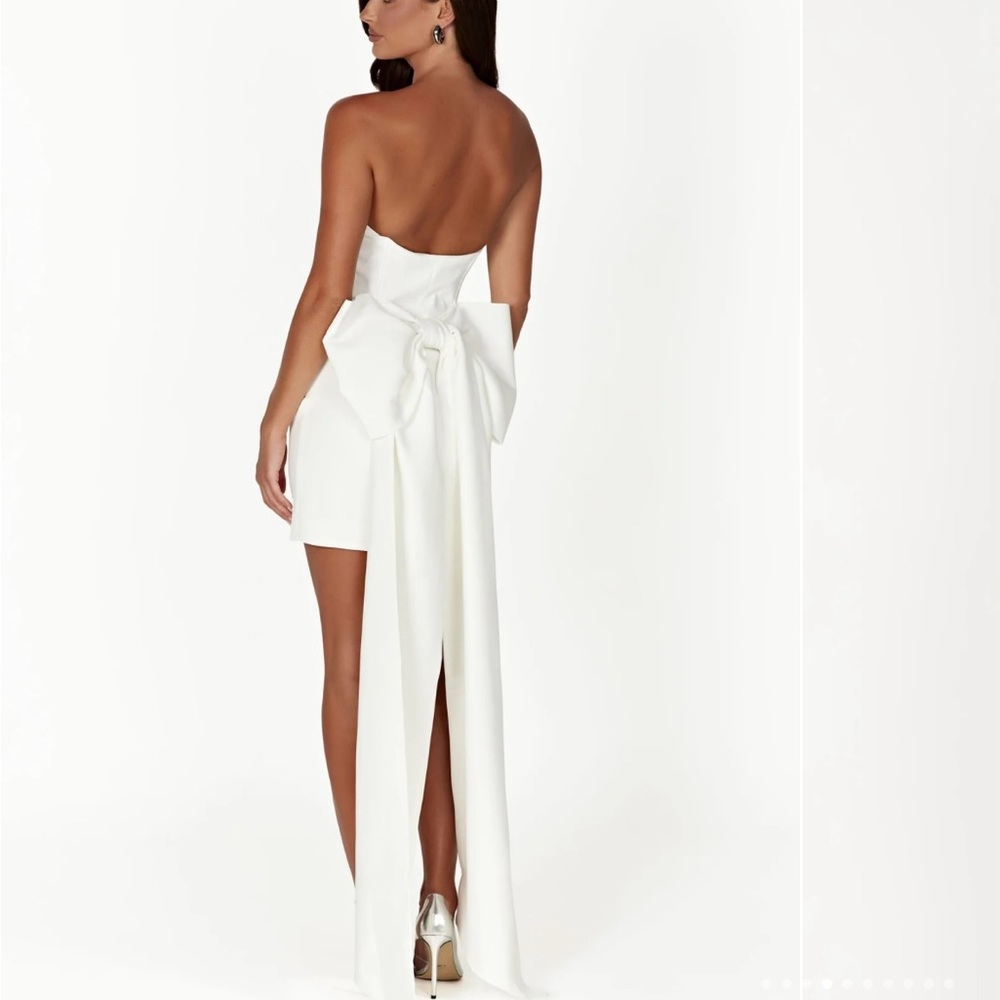 Meshki Meredith Strapless Bow Mini Dress- Small